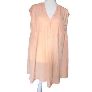 Torrid Women’s Plus Size 4 Sleeveless Blouse Top‎ Pale Pink Soft Lightweight